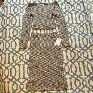 NWT FREE PEOPLE top and skirt set